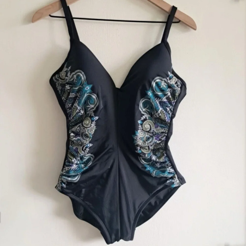 Miraclesuit Temptation Underwire Swimsuit Size 16 DD Cup